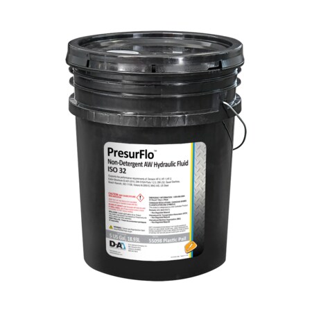 D-A Lubricant Co D-A PresurFlo Hydraulic Fluid ISO 32 SAE 5W - 5 Gallon Plastic Pail 55098